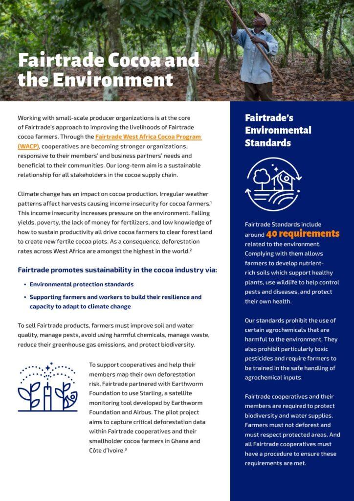 Fairtrade Cocoa & the Environment